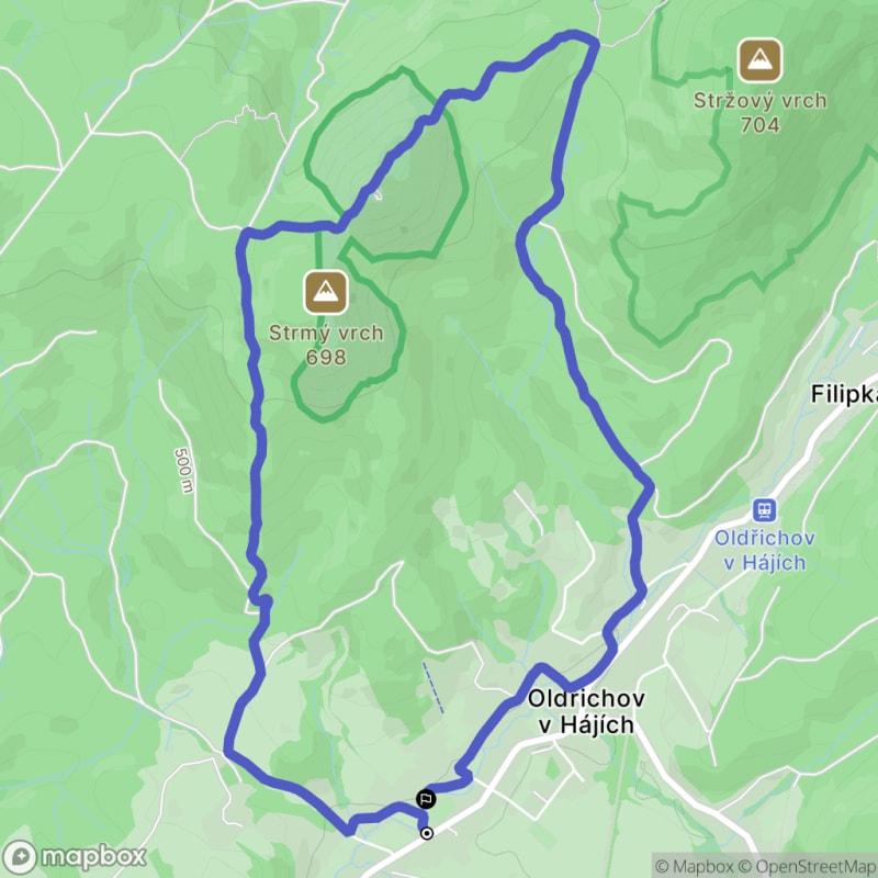 Ścieżka wzdłuż rzeki z poziomem średnim - spacer od Oldřichov v Hájích o dystansie 7.2 km - Oldřichov v Hájích