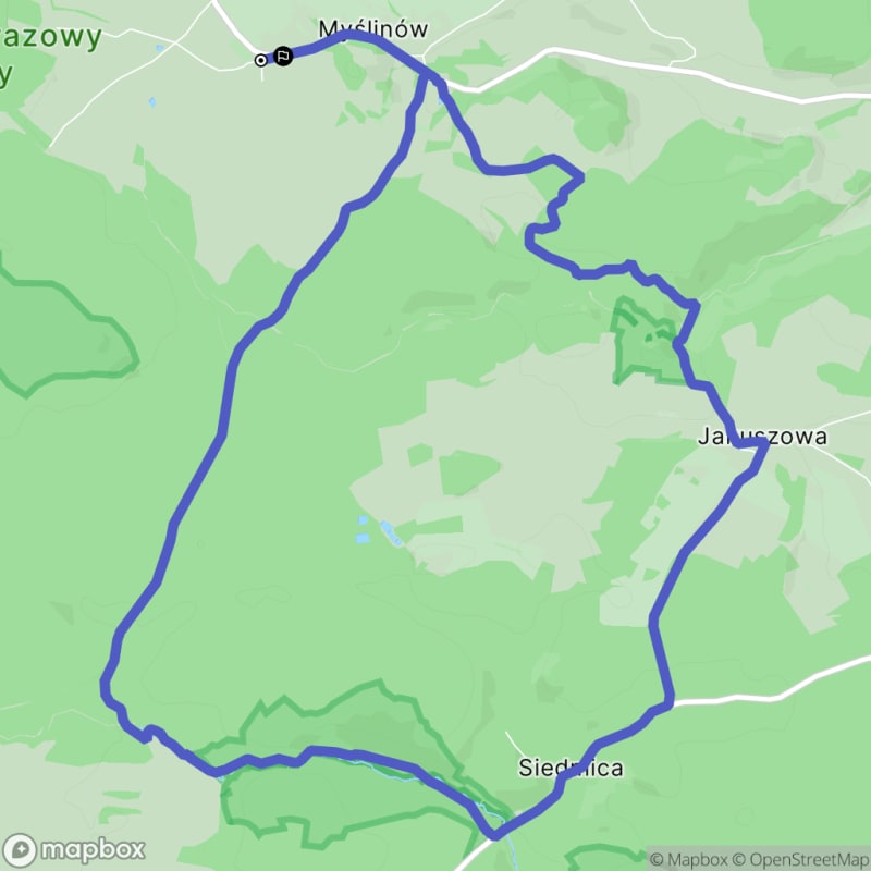 Ścieżka wzdłuż rzeki Pilicy z Myślinowa - 13,7 km, poziom trudności średni - Myślinów