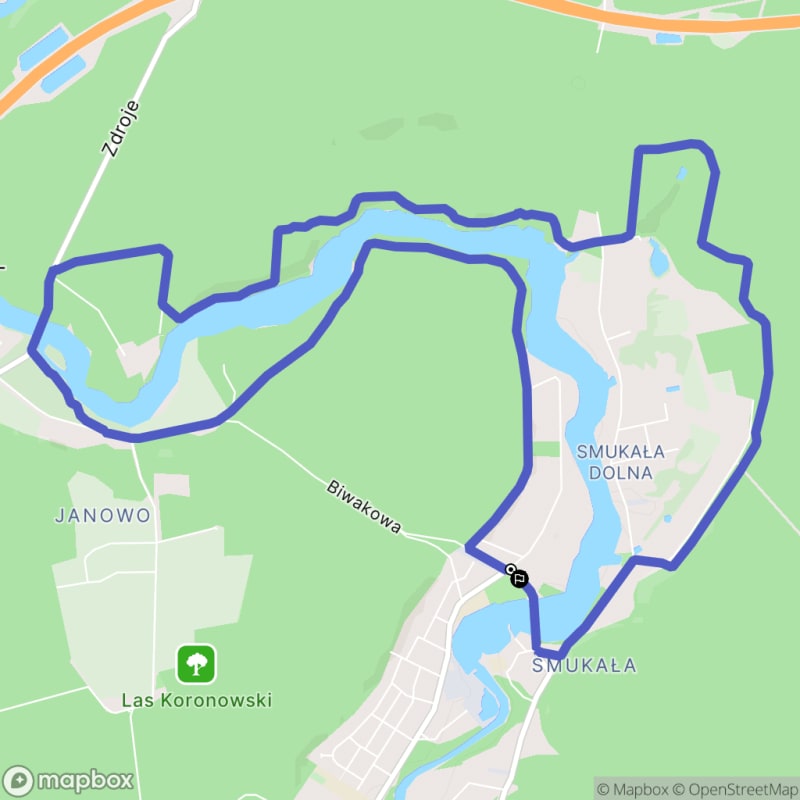 Ścieżka średnio trudna o długości 11,5 km w Bydgoszczy \n - Bydgoszcz