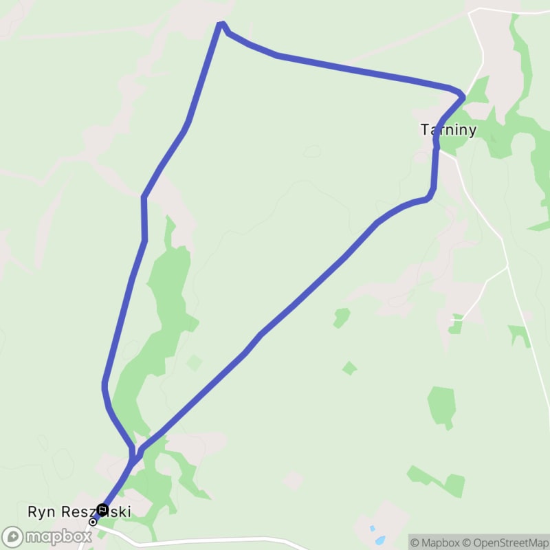 Spacer z Rynu Reszelskiego na łąki i lasy - łatwa trudność, 7.7 km - Ryn Reszelski
