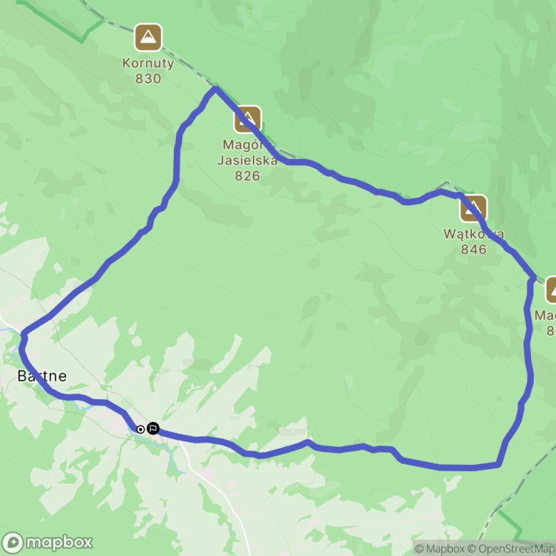 Ścieżka w Bartnie o dystansie 9,5 km i poziomie trudności średniej - Bartne