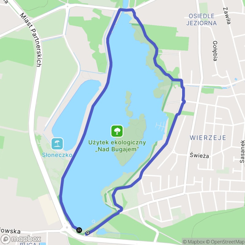 Spacer łatwy o dystansie 3,9 km w Piotrkowie Trybunalskim \/ łatwa trase spacerowa o długości 3,9 kilometra w Piotrkowie Trybunalskim - Piotrków Trybunalski