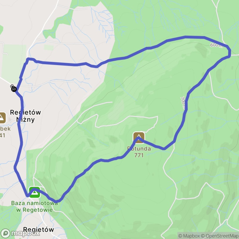 Ścieżką przez Regietów - 7,3 km, poziom trudności średni - Regietów