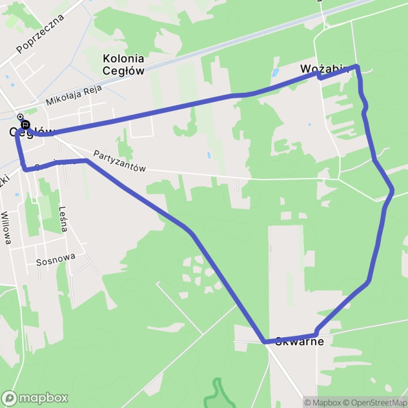 Łatwa, 7.9km trasa turystyczna rozpoczynająca się w Ceglewie \/ 

(Łatwa, 7.9km droga turystyczna zaczynająca się w Cegłowie) - Cegłów