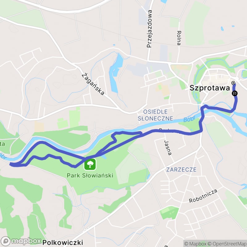 Łatwa, 6.5km szlak turystyczny rozpoczynający się w Szprocie - Przewieczka - Szprotawa