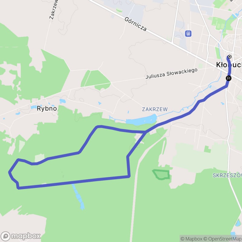 Ścieżka wzdłuż rzeki Pilicy - 13,0 km, poziom trudności średni, rozpoczynająca się w Kłobucku. - Kłobuck