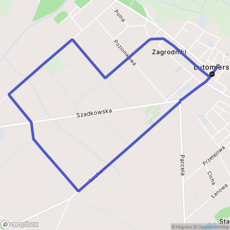 Łatwa, 5.5km dystans rajdu turystycznego w Lutomiersku \n - Lutomiersk