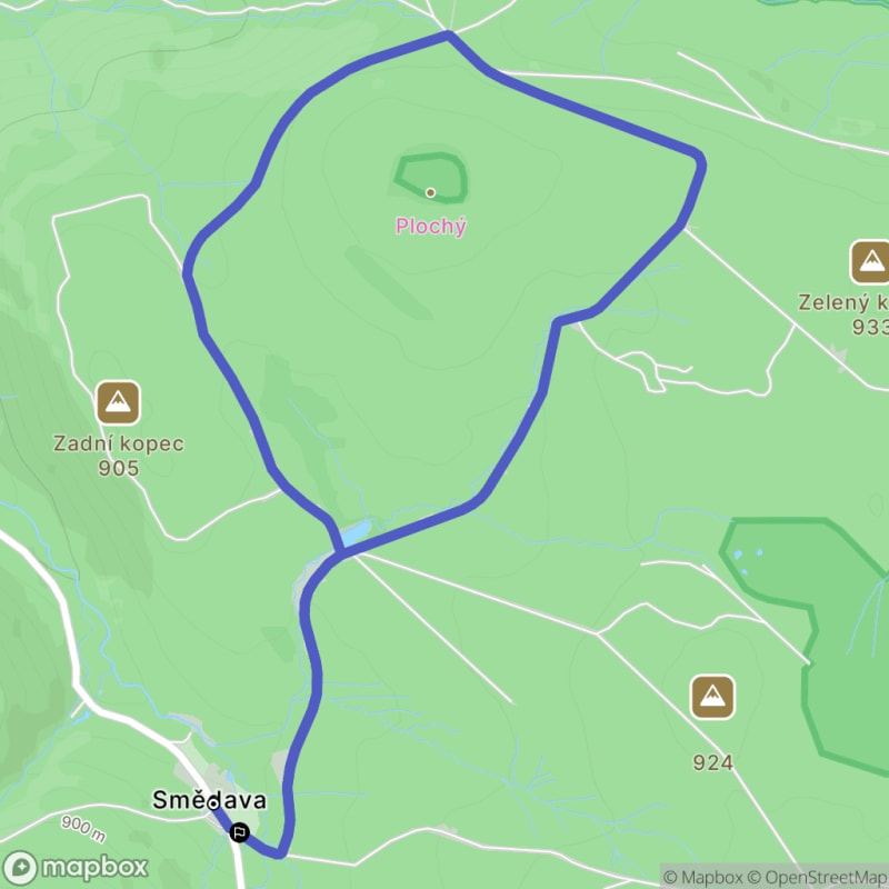 Łatwa, 6.4 km trasa turystyczna rozpoczynająca się w Białym Potoku. - Bílý Potok