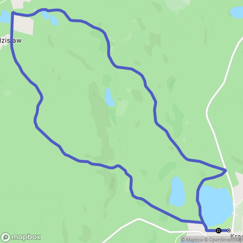 Ścieżka turystyczna z Krągu, dystans 9,6 km, poziom trudności średni - Krąg