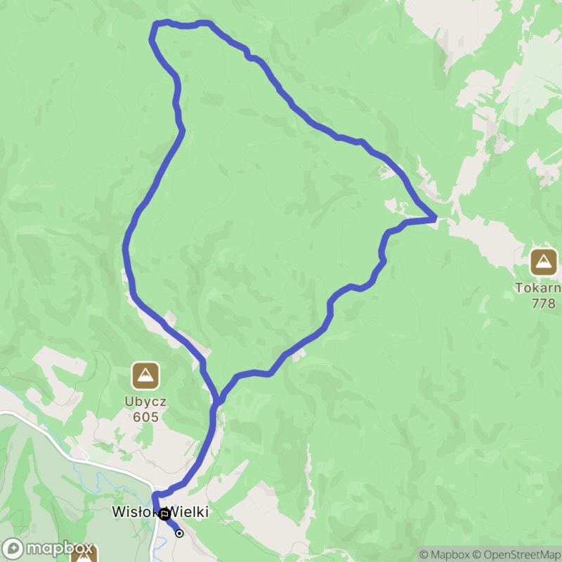 Ścieżka turystyczna od Wisłoka Wielkiego (14,3 km) przez teren o średniej trudności - Wisłok Wielki