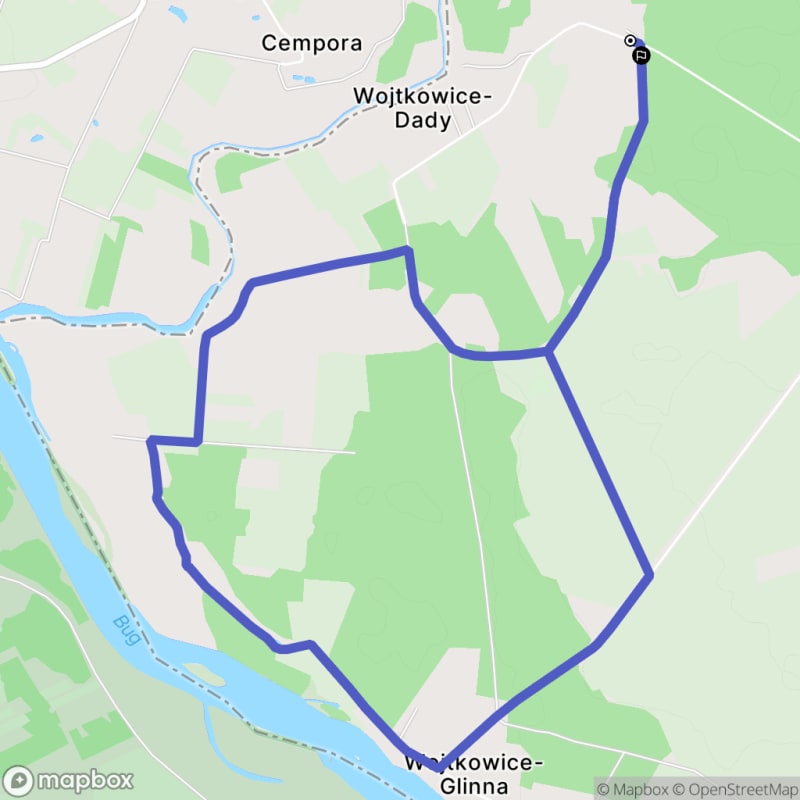 Spacer łatwy o długości 7,7 km w Wojtkowicach-Dady - Wojtkowice-Dady