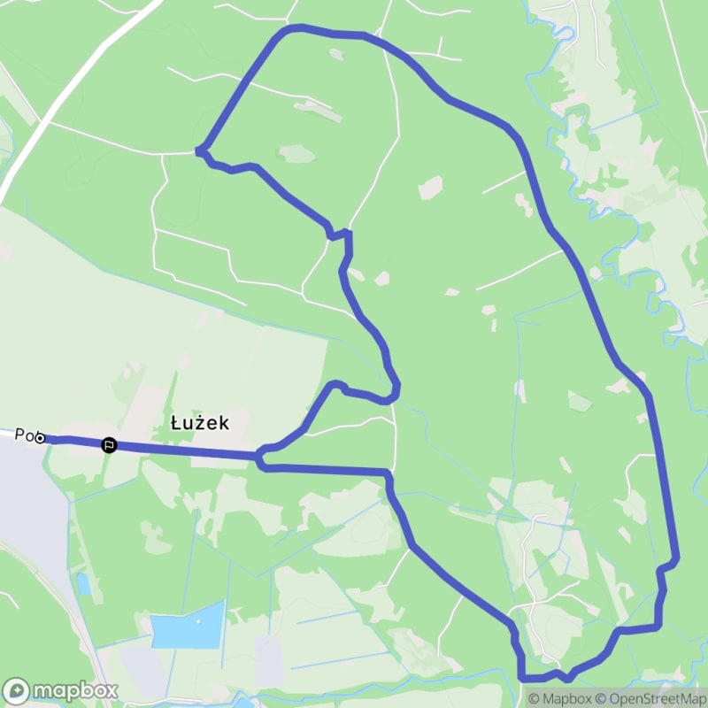 Spacer łatwy o długości 5,4 km z miejsca Lubycza Królewska - Lubycza Królewska
