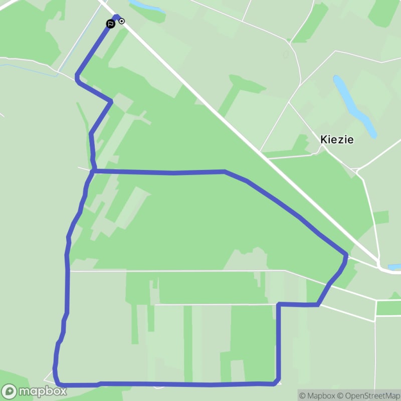 Łatwa, 7km dystansowa wędrówka turystyczna z miejsca wyjazdu Kiełpiniec - Kiełpiniec