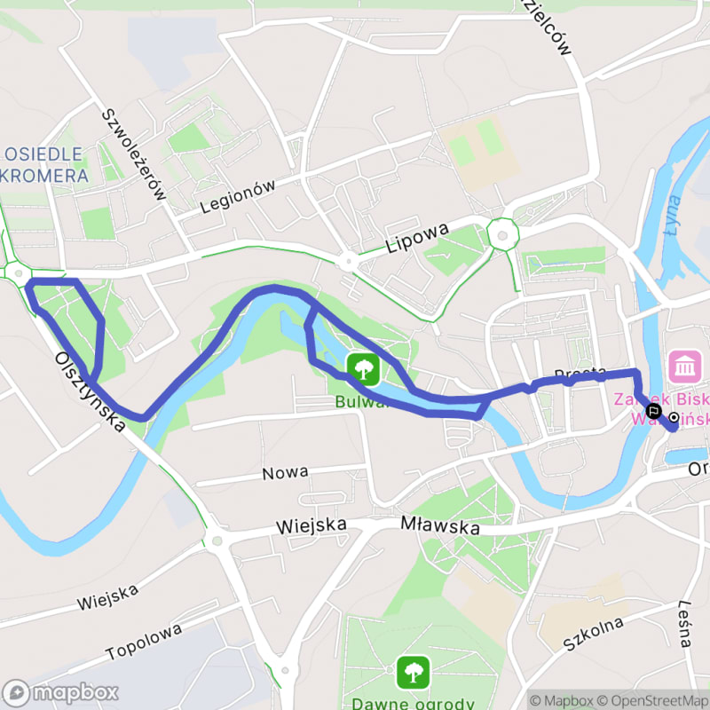 Spacer łatwy o dystansie 2,9 km w Lidzbarku Warmińskim - Lidzbark Warmiński