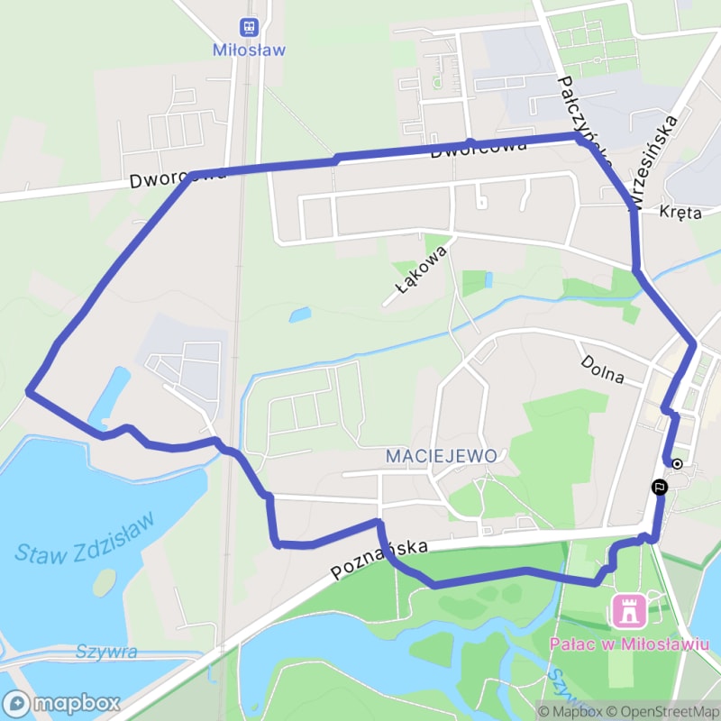 Łatwa, 3,7 km dystansowa wędrówka turystyczna z Miłosławia - Miłosław