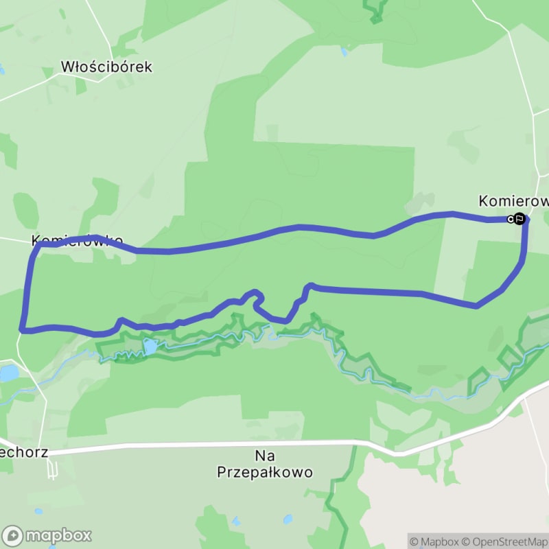 Spacer łatwy o długości 7,4 km w Komierowie - Komierowo