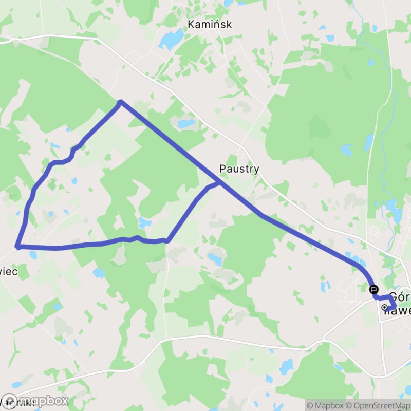 Ścieżka średnio trudna, 13.9 km długa - Górowo Iławeckie do celu - Górowo Iławeckie