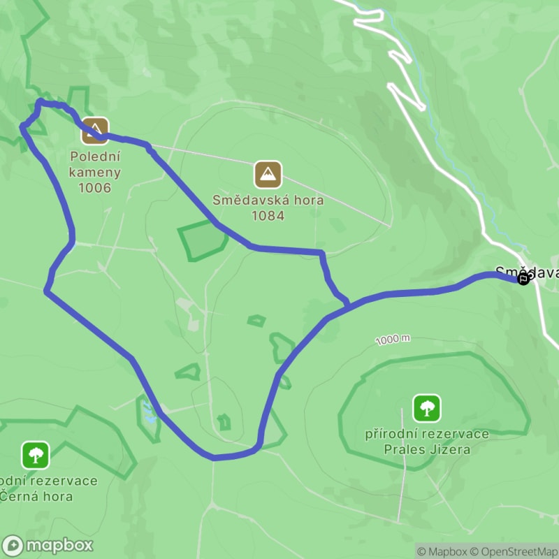 Ścieżka wzdłuż Białego Potoku o długości 11,7 km z poziomem trudności umiarkowanym. - Bílý Potok