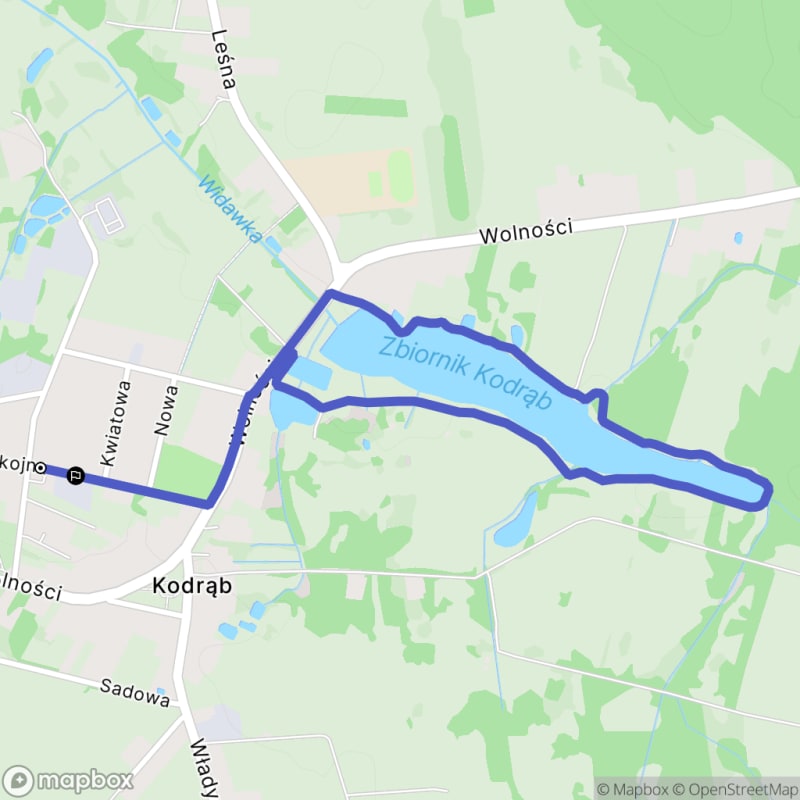 Łatwa, 3,2 km dystansowa wędrówka turystyczna z miejscowości Kodrąb - Kodrąb