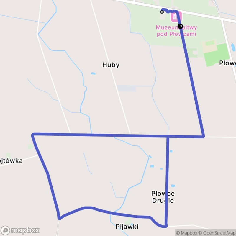 Spacer łatwy o długości 7,1 km rozpoczynający się w Płowce Drugim - Płowce Drugie