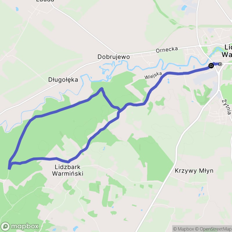 Ścieżka średnio trudna o długości 12,5 km w Lidzbarku Warmińskim \/ - Lidzbark Warmiński