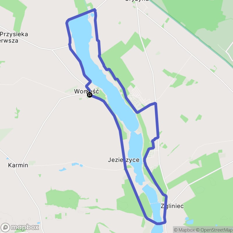 Ścieżka wspinająca się pod górę z Wonieścia o dystansie 18,6 km i poziomie trudności (trudna) - Wonieść