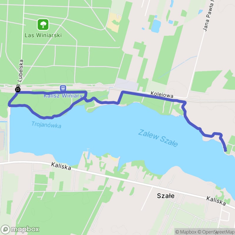 Łatwa, 6.1 km dystans rajdu turystycznego w Kalisku \/ (łatwy, 6.1 km dystans przejścia turystycznego w Kaliszu) - Kalisz