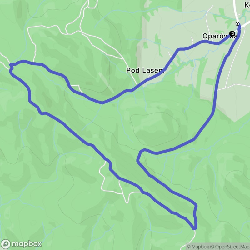 Ścieżką przez Oparówkę na poziomie trudności średniej, dystans 7.6 km - Oparówka