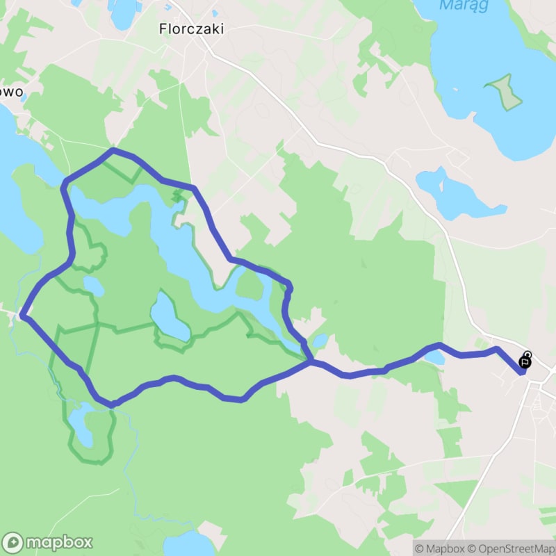 Ścieżka w góry z Łukty - trudna, 15,5 km dystansowa przechadzka - Łukta