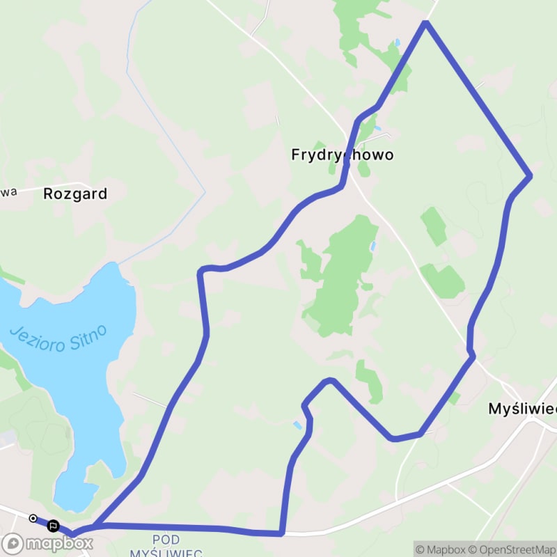 Ścieżka wzdłuż rzeki z poziomem trudności średnim - wędrówka z Wąbrzeźna o długości 8,3 km - Wąbrzeźno