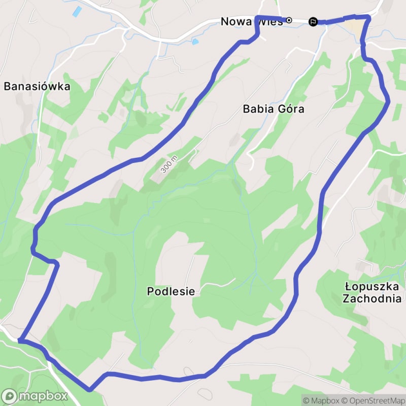 Ścieżką przez Nową Wieś na poziom średniej trudności o dystansie 6,9 km - Nowa Wieś