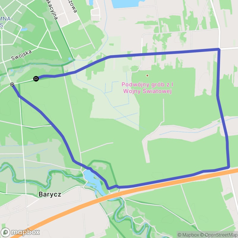 Łatwa, 6.3 km trasa turystyczna rozpoczynająca się w Baryczu.\n - Barycz