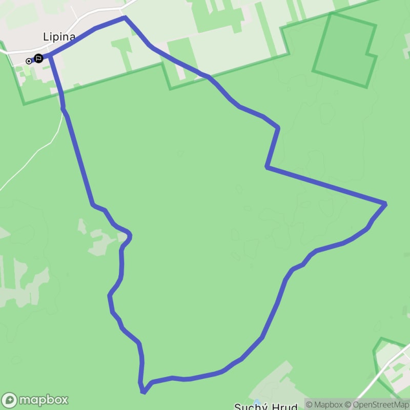 Ścieżka wzdłuż Lipiny o długości 12,2 km z poziomem trudności umiarkowanym - Lipina