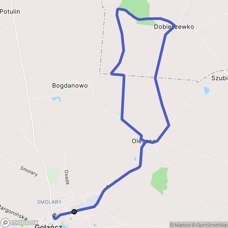 Ścieżka wzdłuż lasów z Gołańczy - 13,5 km, poziom trudności średni - Gołańcz