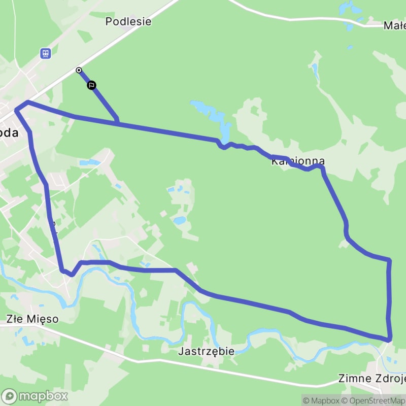 Ścieżka do Czarnej Wody - 11,4 km, poziom trudności średni - Czarna Woda