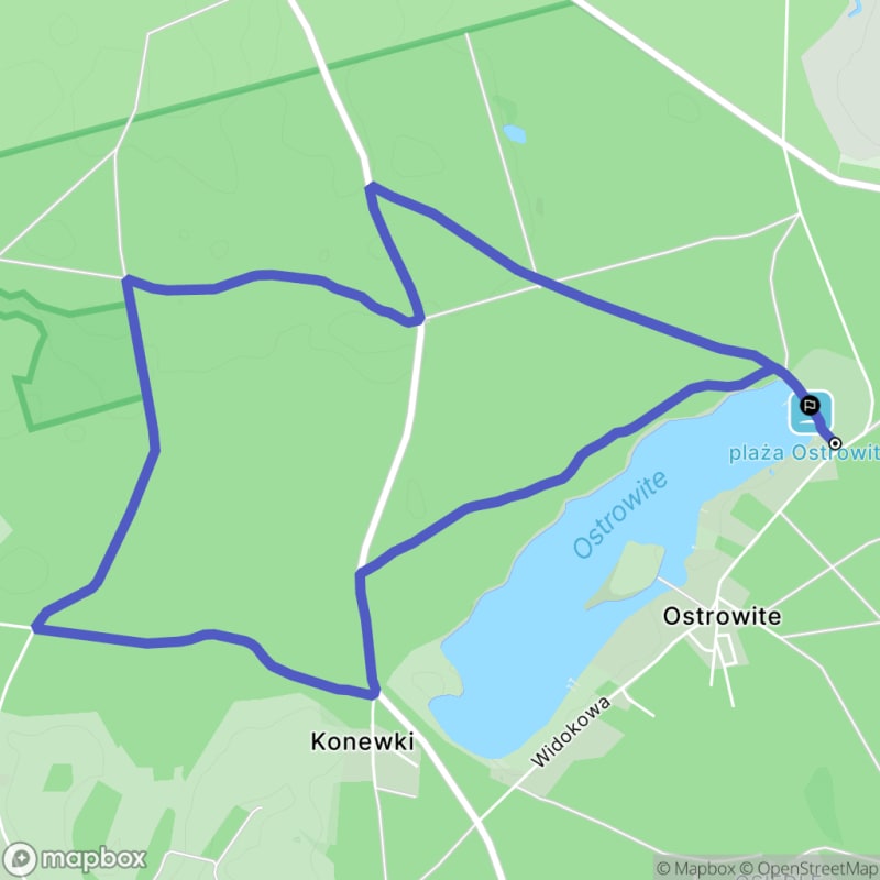 Łatwa, 6.7 km dystansowa przechadzka w Ostrowitem - Ostrowite
