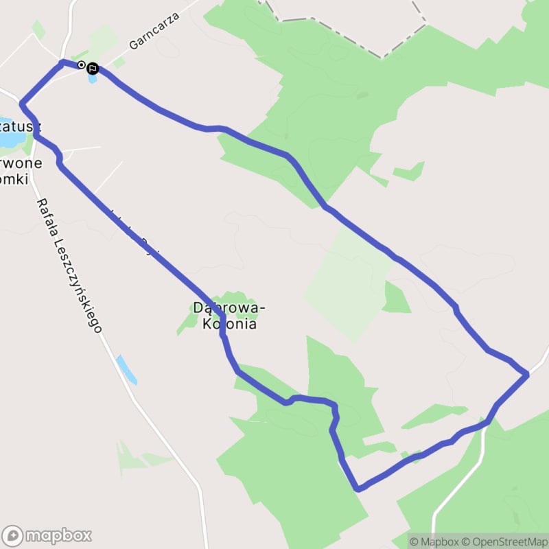 Ścieżka wzdłuż rzeki z poziomem trudności średnim - spacer przez Skrzatusz o długości 10,2 km - Skrzatusz