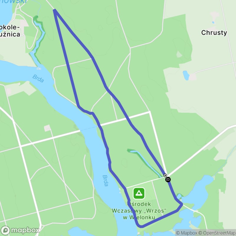 Łatwa pieszałka w Cierplewie o dystansie 5,8 km - tytuł w polskim języku - Cierplewo