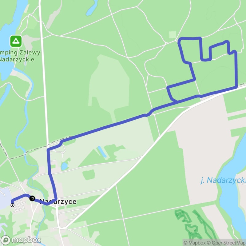 Ścieżka wzdłuż strumienia w Nadarzysku - 8,1 km, poziom trudności średni - Nadarzyce