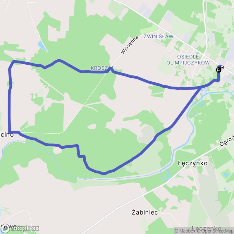 Ścieżka wzdłuż rzeki Wargą - 12,3 km, poziom trudności średni, rozpoczynająca się w Białogardzie. - Białogard
