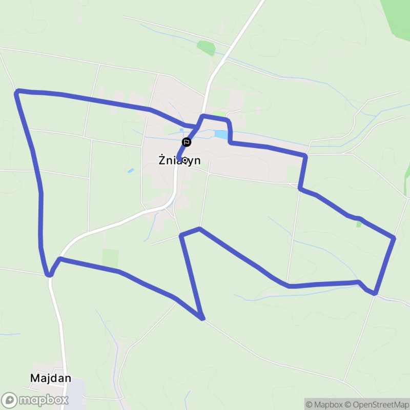 Ścieżka wzdłuż rzeki z poziomem trudności średnim - 8,5 km (Żniatyn) - Żniatyn