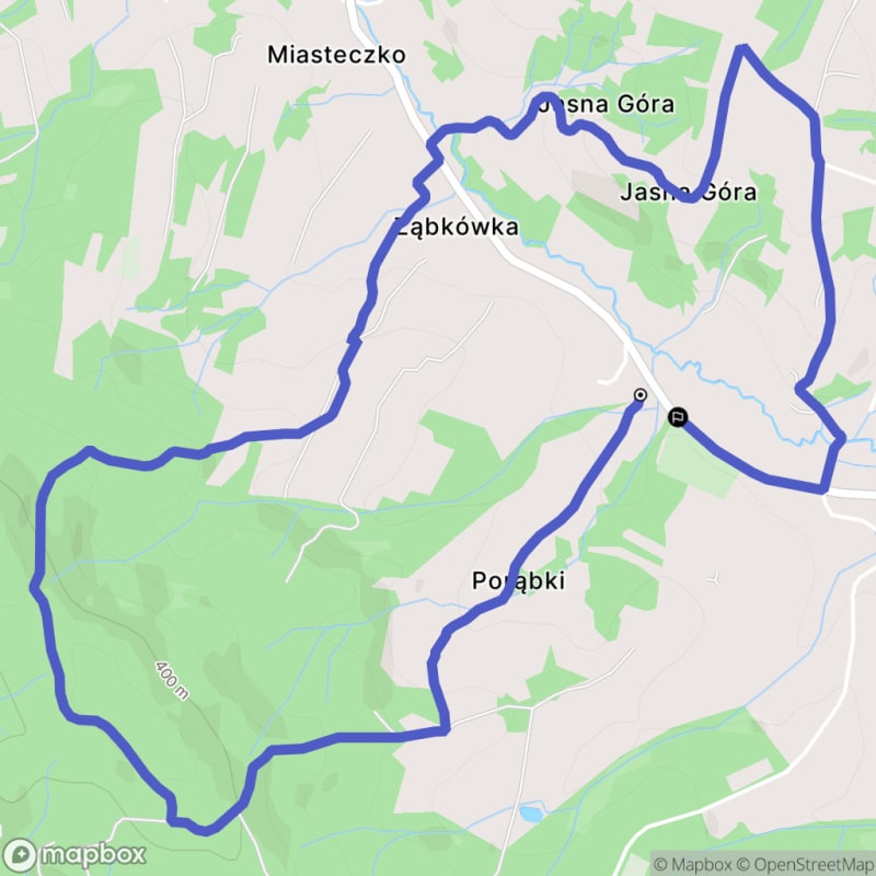 Ścieżka wzdłuż rzeki z poziomem trudności średnim - trasa turystyczna rozpoczynająca się w Golcowej, około 6,8 km. - Golcowa