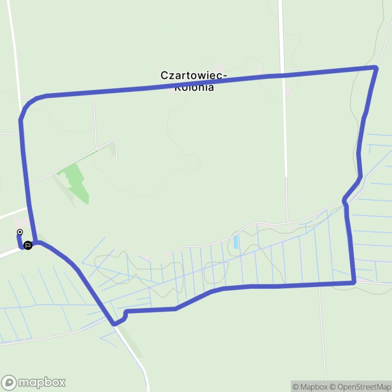 Łatwa, 4,8km rada w kierunku Czartowiec - spokojny spacer wśród drzew i dzikiej przyrody. - Czartowiec
