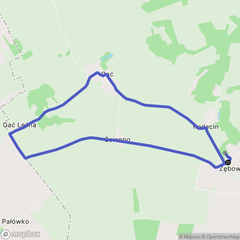 Ścieżka wzdłuż rzeki z punktem wyjścia w Zębowie, dystans 9,9 km, poziom trudności średni - Zębowo