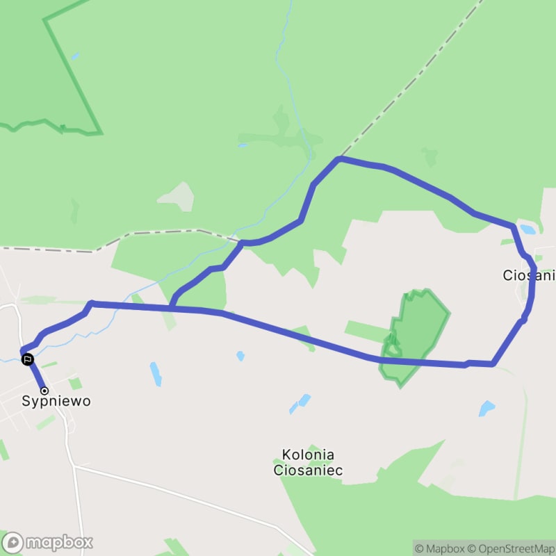 Ścieżka w Sypniewie o trudnym terenie, dystans 15,6 km - Sypniewo