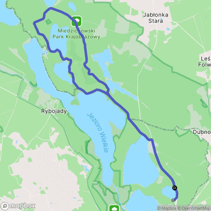 Średni poziom trudności, 13,4 km dystansowy spacer od Trzciela - Trzciel