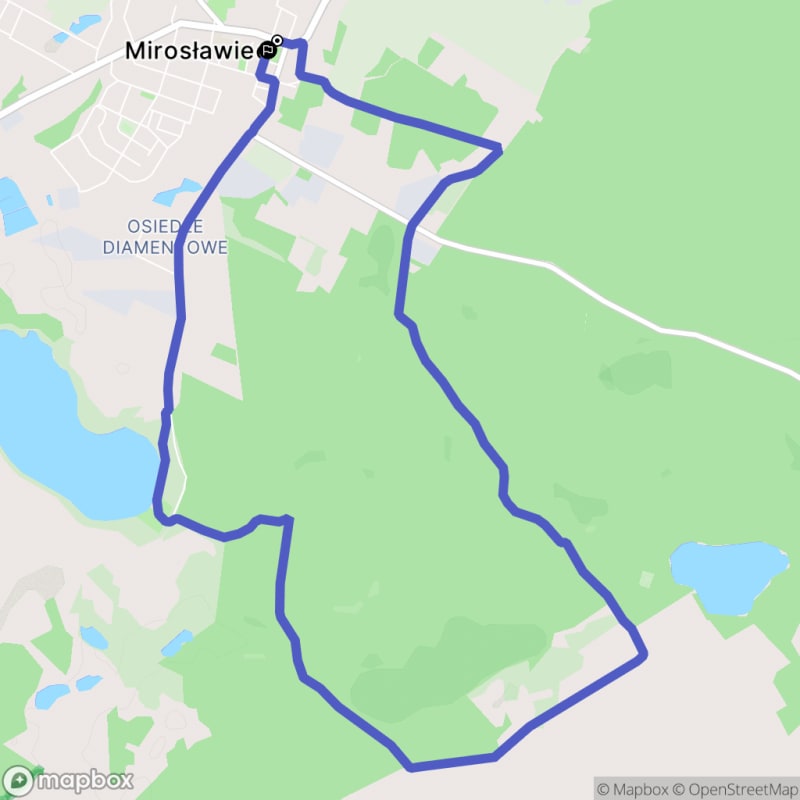 Ścieżką przez Mirosławiec na poziom średniej trudności, dystans 9,8 km - Mirosławiec