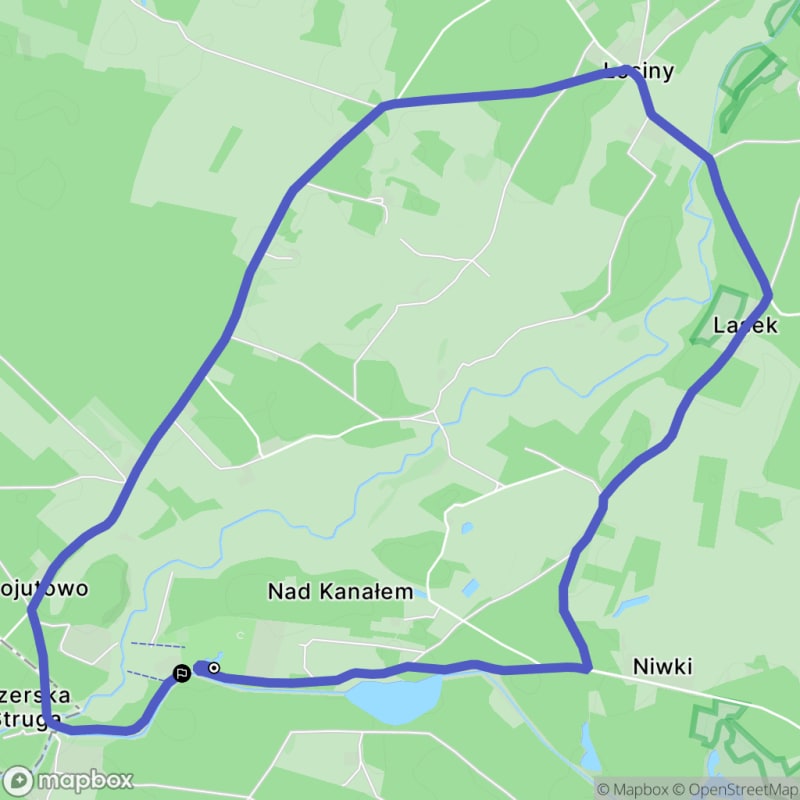 Łatwa, 7.7km trasa turystyczna rozpoczynająca się w Fojutowie.\n - Fojutowo