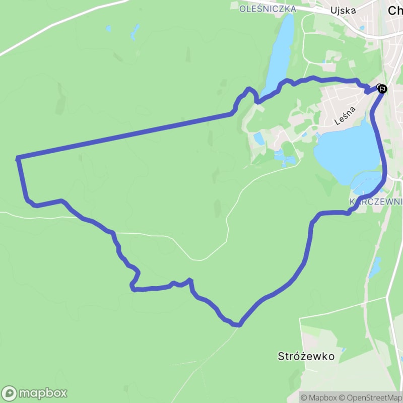 Ścieżka średnio trudna o długości 12,1 km, rozpoczynająca się w Chodzieży.\n - Chodzież