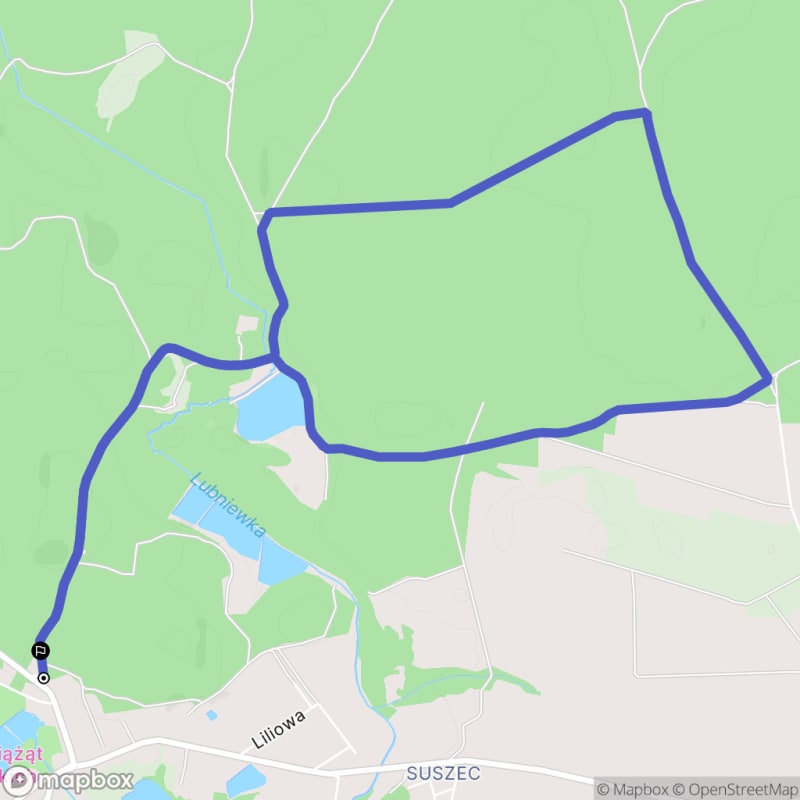 Ścieżka wzdłuż rzeki Kwietnia - 8,4 km, poziom trudności średni, rozpoczynająca się w Lubniewicach. - Lubniewice